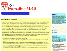 Tablet Screenshot of degradingmcgill.ca